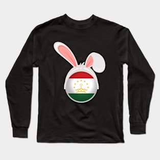 happy easter Tajikistan bunny ears flag cute designs Long Sleeve T-Shirt